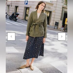 notPERFECTLINEN Olive Green Jacket